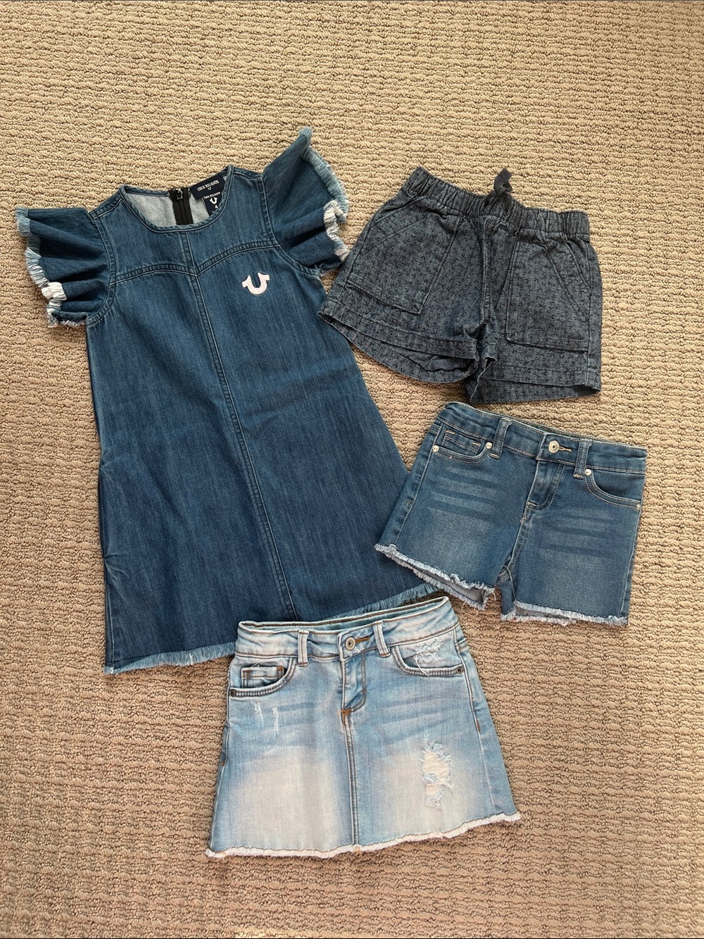 True Religion Girls' Denim Dress & Zara, AG, and Tea Bottoms. Size 4